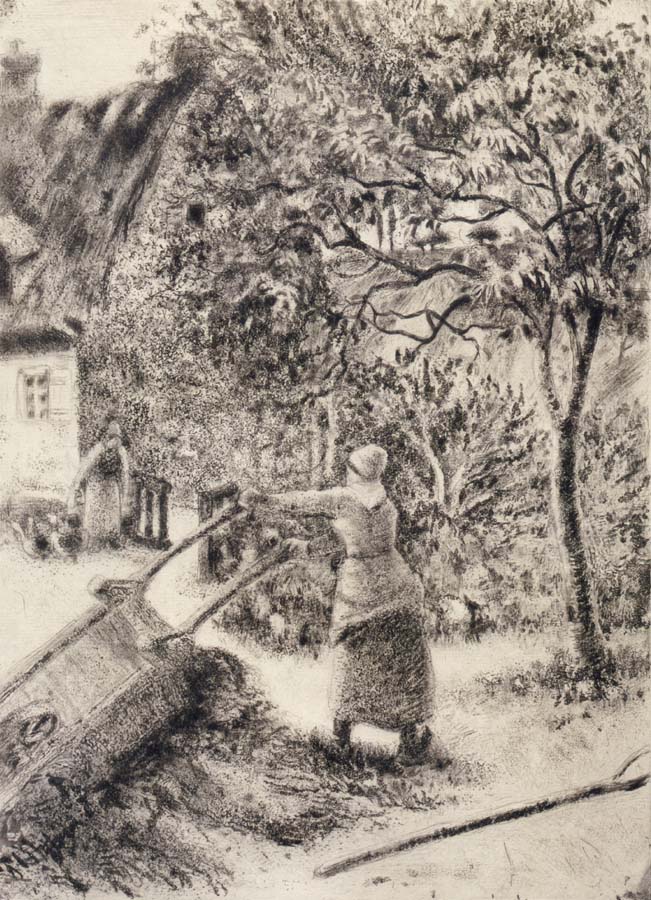 Camille Pissarro Woman emptying a wheelbarrow